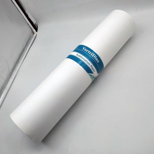 VORTRIDINO Papel de sublimação 61 cm x 30 m rolo de papel de sublimação de 5 cm núcleo de secagem rá