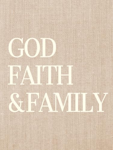 God Faith & Family Beige Christian Coffee Table Book