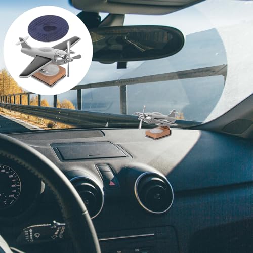 Homoyoyo Auto Ätherischen Öl Diffusor Solar Flugzeug Auto Diffusor Holzbasis Duft Aromatherapie Schreibtisch Ornamente für Büro nach Hause Weihnachten Neujahr (Ohne