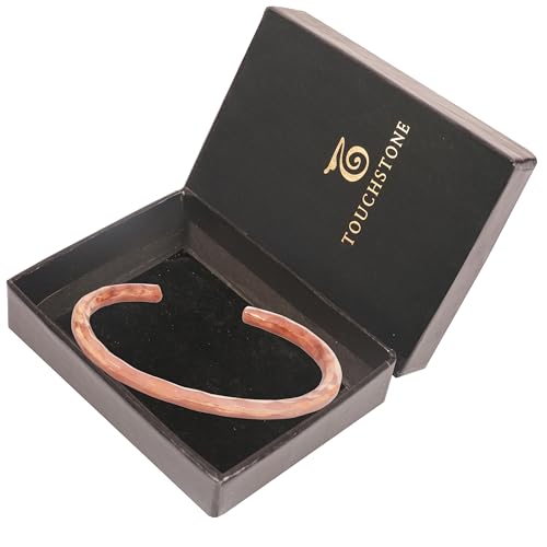 Image of Touchstone Copper Bracelet Tibetan Style. Hand Forged with Solid and high Gauge Pure Copper.