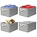 Aufbewahrungsbox Stoff 40x30x20 [4-Pack], Faltbarer Aufbewahrungsbox für Stoff, Ideal für Kallax-Regale, Schlafzimmer, Kinderzimmer - (Grau) RIWNNI