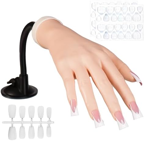 Amazon.com: Naughtology Silicon Practice Hand for Acrylic Nails ...