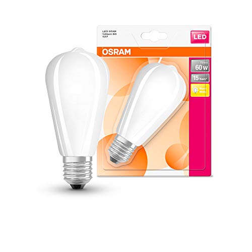 OSRAM Edison Lampadina LED, 7 W Equivalenti 60 W