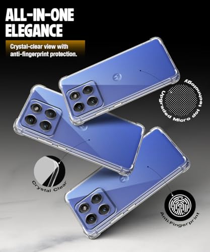 Image of WOW IMAGINE Clear Back Cover Case for Motorola Moto Edge 60 Pro 5G | Shockproof Soft TPU Case | Cushioned Edges for Ultimate Protection Back Cover Case - Transparent