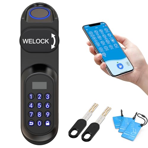 WELOCK Smart Lock U81 Cerradura Inteligente Biométrica con Huella Digital – Acceso sin Llave con Touch, Contraseña, Tarjeta RFID y Smartphone – para Puertas de 50 95mm