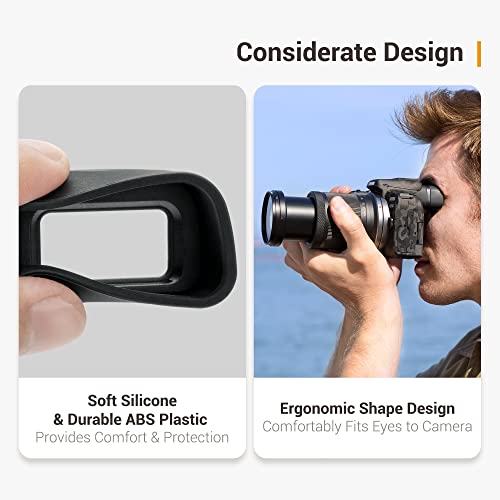 image for Kiorafoto EOS R10 Eyecup Eyepiece，Soft Silicon Extended Camera Eye C