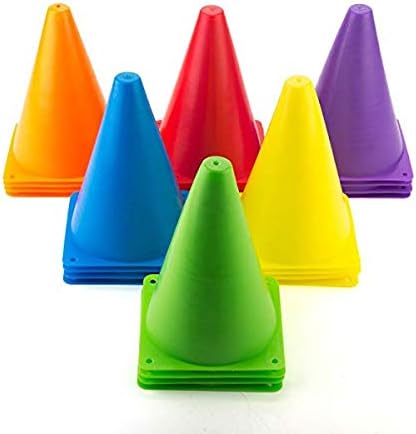 BELCO SPORTS 6INCHCONEPACK5 6 inch Cone Marker Set (Pack of 5)