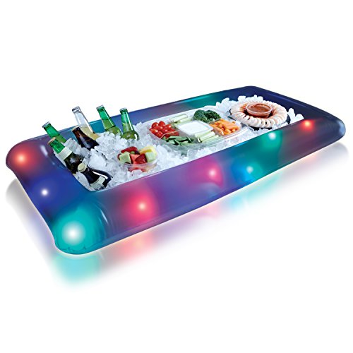 PoolCandy Inflatable Waterproof Indoor/Outdoor Deluxe Buffet Cooler Illuminated Styles
