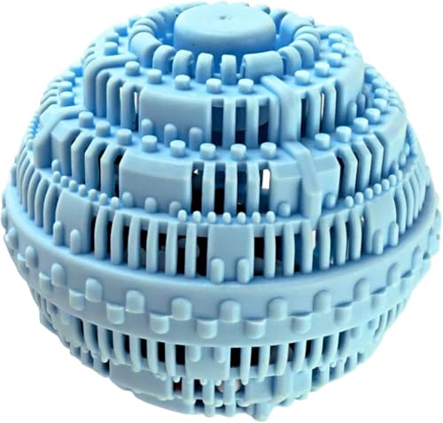 Bolas de lavado naturales de cerámica, alternativa ecológica al detergente para lavadora, bolas de lavado reutilizables para 2000 lavados (hipoalergénicas, sin productos químicos), color azul