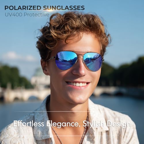 DADA-PRO Aviator Sunglasses for Men Women Polarized Retro Vintage Shades, Mirrored for Driving, UV Protection2