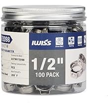 iCrimp 1/2-inch PEX Stainless Steel Clamp Cinch Rings,Crimp Pinch Fitting Tools-100pcs Packed