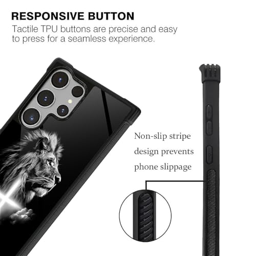 Zeggi for Samsung Galaxy S26 Ultra Case Cross Lion Four Corner Airbag Protection Design Soft Silicone Frame Personalized Pattern Case Compatible with Samsung Galaxy S26 Ultra for Men/Women by Zeggi - Used condition - Image 3