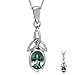 Simulated Color Change Alexandrite 925 Sterling Silver Triquetra Celtic Knot Pendant w/18" Necklace