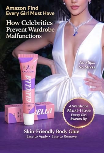 Image of Gluella Body Glue for Clothes & Skin for Women (20g) | Dermatologically Tested, Sweatproof, Skin-Friendly, Paraben Toxin Free | Invisible Liquid Fashion Tape Dresses, Necklines & Jewellery | Pack Of 2