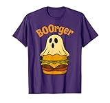 Funny BOOrger Ghost Cheeseburger Halloween Pun T-Shirt