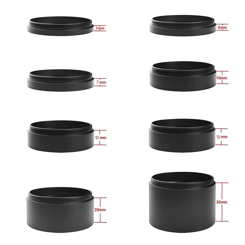 Set 8 Tubi Prolunga M48x0.75 Per Telescopi - Anelli Alluminio Per Fotografia Astronomica - Foto 10