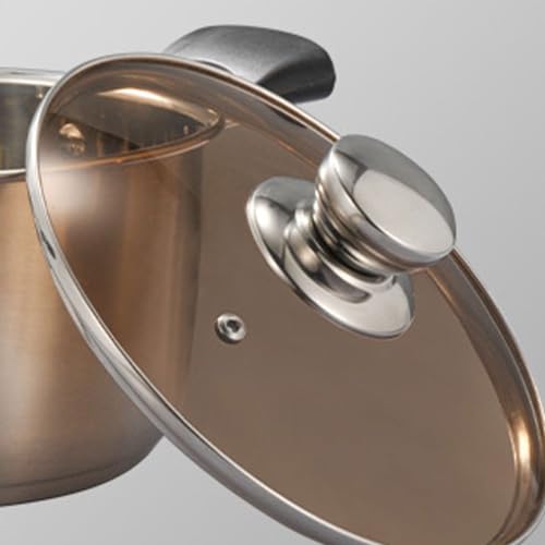 Marmite à soupe en inox avec couvercle pour induction - 3