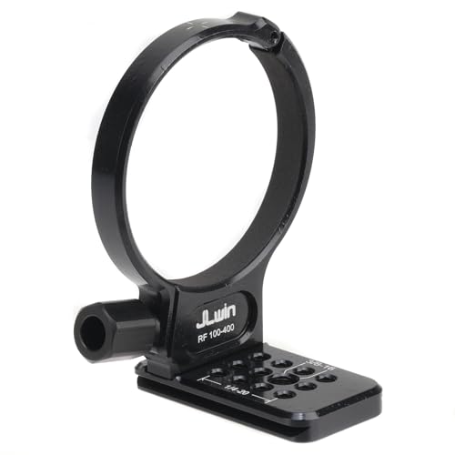 FocusFoto Anillo de Montura para Trípode Metal para Lente Canon RF 100-400mm F/5.6-8 IS USM, Base Inferior con Roscas 1/4" y 3/8" y Placa Dovetail de Liberación Rápida Compatible con Trípodes Arca-Swiss