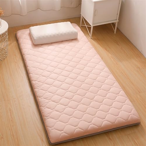 Colchón de suelo plegable japonés, grueso y cómodo para dormitorio, cama individual o doble, gris (150 x 200 cm), solución portátil para dormir (90 x 190 cm)