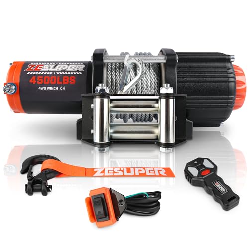 ZESUPER 4500 lb Electric Winch with Remote