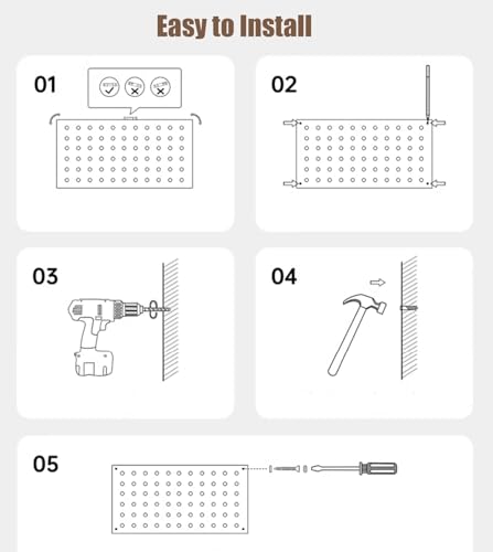 Kit de combinaison de panneau perforé en bois pour stopper le désordre sur le bureau - 6