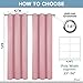 Diraysid Pink Grommet Blackout Curtains for Bedroom Thermal Insulated Room Darkening Curtains Drapes, 42 x 84, 2 Panels