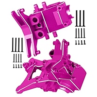 Aluminum Gearbox Covers & Shock Tower Upgrades For Arrma 1/10 Big Rock, Granite, Senton 3S & 1/8 Typhon (Red)