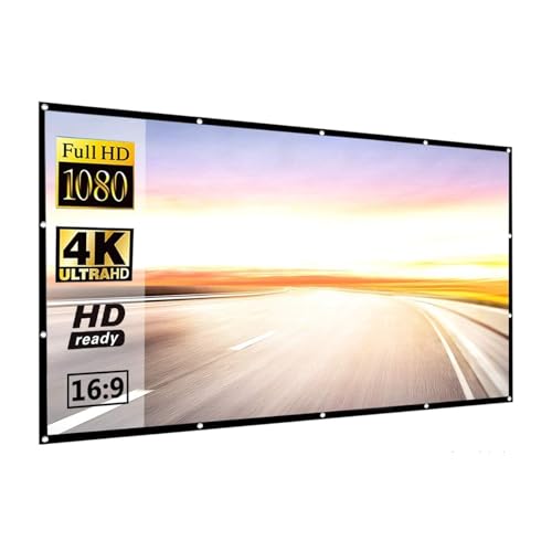 Pantalla de proyector 16:9 plegable y portátil de 30 a 150 pulgadas para cine en casa y KTV