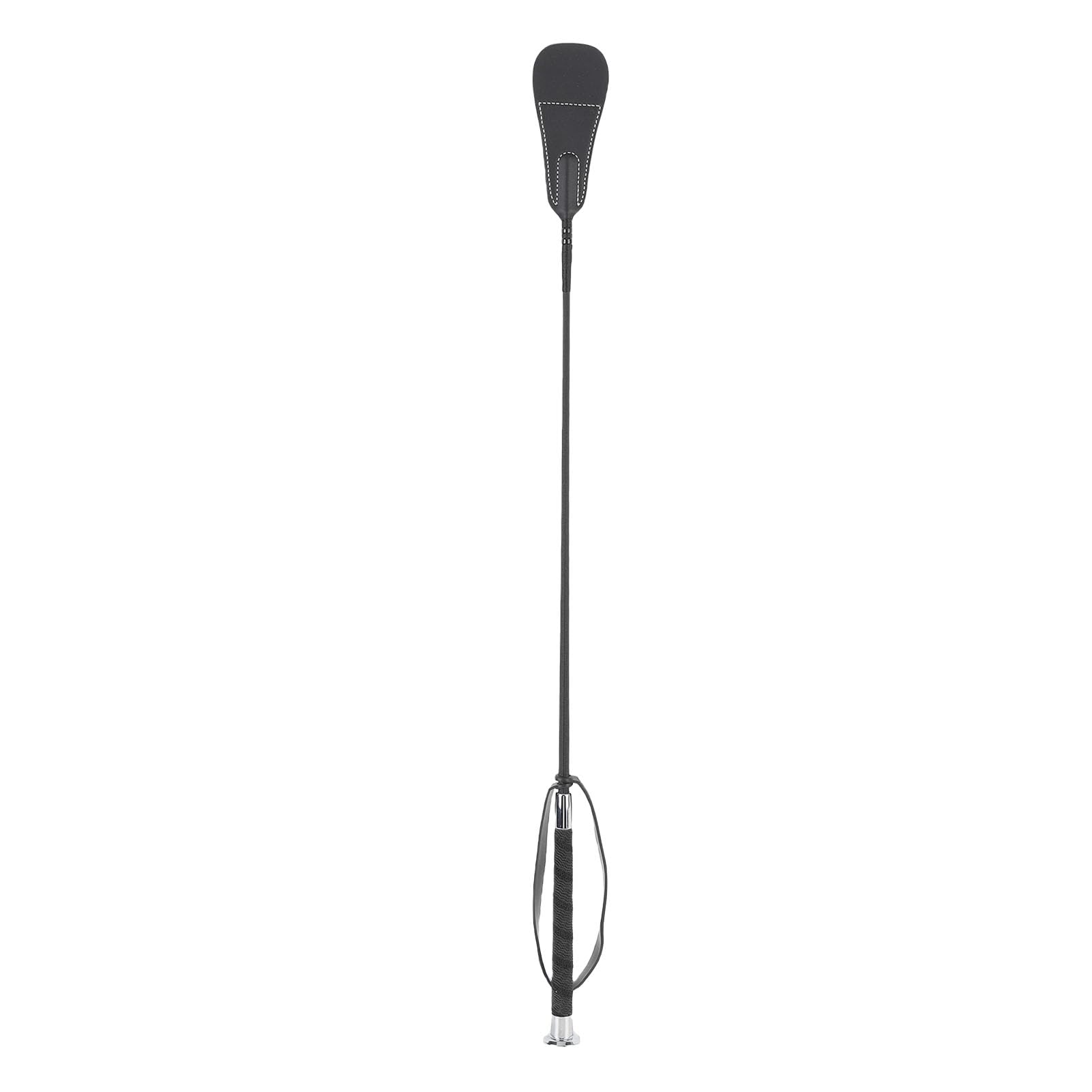 Fafeims Equestrian Whip Beautiful Design Stable Grip Long Lasting Material for Horse Riding 26.8" (Black)