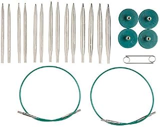 Knit Picks Options 2-3/4" Short Metal Interchangeable Knitting Needle Set (Nickel Plated)