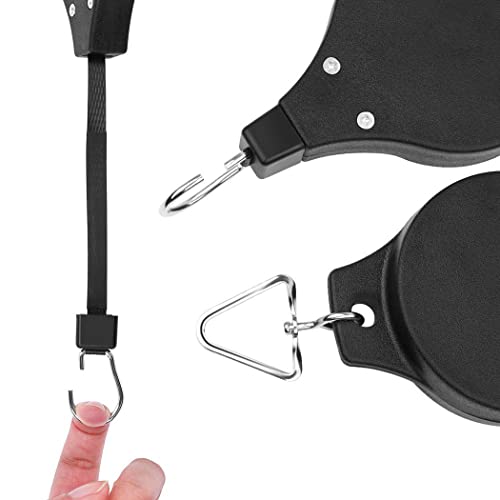 Lythor 4 Pack Plant Hook Pulley, Retractable Plant Hanger Easy Reach Hanging Flower Basket For Garden Baskets Pots And Birds Feeder Hang High Up And Pull Down To Water Or Feed (6 Pack Black) #TOP1