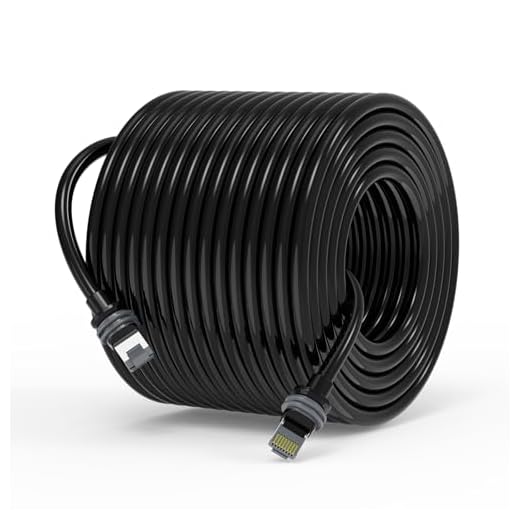 Fanktoo 131.2FT/ 40M Starlink Gen 3 Cable for Star Link Generation 3 V3/ Mini, Replacement Extension Starlink Ethernet Cable Waterproof (Black)