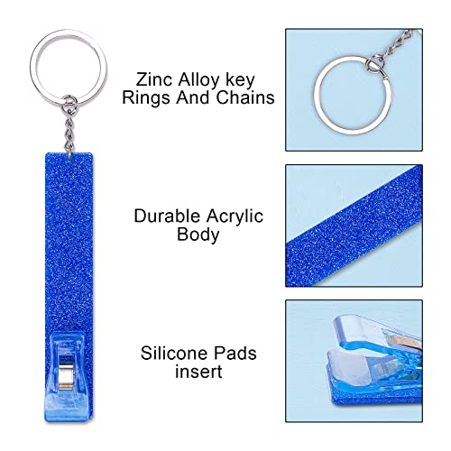 Image of 3PCS Credit Card Puller, Cute Debit Bank Card Grabber for Long Nails ATM Keychain Women with Plastic Clip
