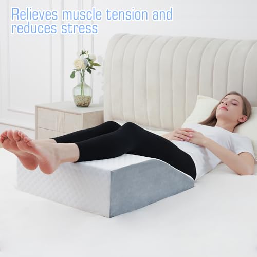 Flyxunfri Travesseiro de elevação de perna para pós-cirurgia, travesseiro de elevação para inchaço d