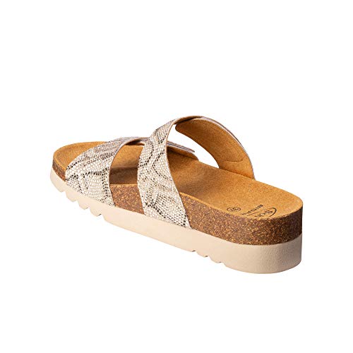 Scholl Lusaka, Sandal, Donna, Platino, 41 EU