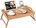 BAKAJI Vassoio da Letto con Gambe Pieghevoli in Legno di Bambu' Richiudibile 55x35x25cm Servire Colazione Letto