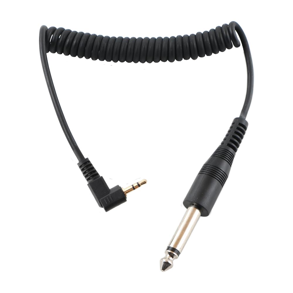 Canon Speedlight To Male Sync Cord Spring Coiled Cable