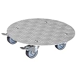 MULTI ROLLER: Das Pflanzen-Rollbrett mit 4 bodenschonenden Apparate-Softrollen, davon 2 mit Bremse mit Totalfeststeller (sperrt das Rad in beide Richtungen) & rutschfester Tragfläche aus Riffelblech kann schwere Lasten sicher bewegen. Es ermöglicht leichtes & rückenschonendes Verschieben schwerer Blumentöpfe.
