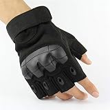 LLZGPZST Gants Tactiques Gants pour Hommes en Cuir Gants Tactiques Gants sans Doigts De Gymnastique pour Travailler Dehors Armée Militaires Mitaines Noir Vélo Moufles