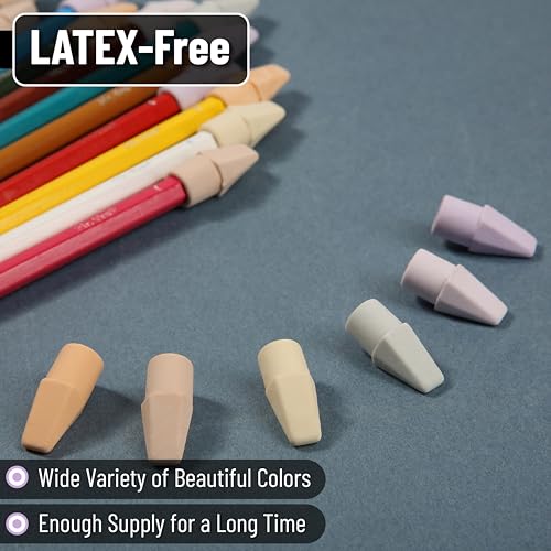 Image of Mr. Pen- Pencil Erasers Toppers, 120 Pack, Colorful, Latex Free, No Smudge | Mr Pen Erasers for Pencils