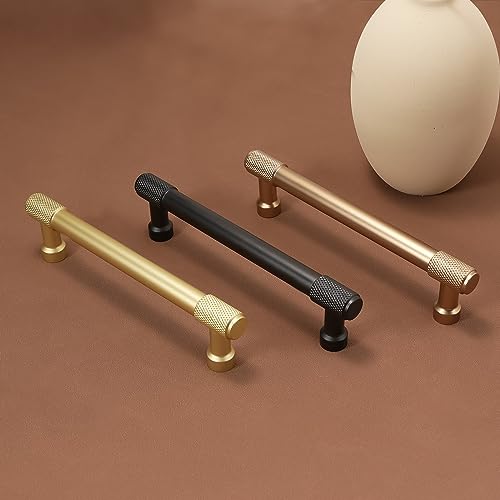BUKOBYHE 10 Pack 5Inch(128mm) Matte Black Kitchen Cabinet Handles Knurled Cabinet Pulls Black Drawer Pulls Kitchen Hardware - image 8
