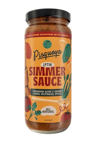 Pisqueya Latin Simmer Sauce, Caribbean Stew Base, No Sugar Added, 12.5 oz