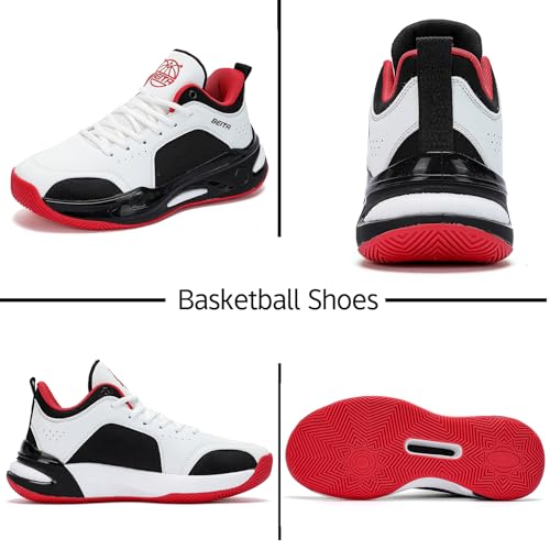Image of Beita Basketball Shoes for Men High Upper Sneakers Breathable Sports Shoes Anti Slip