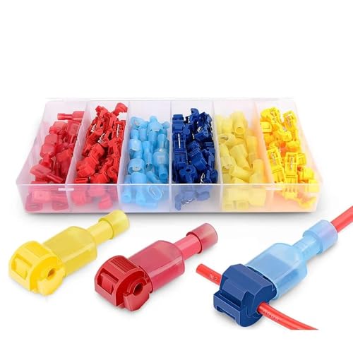 T-Tap Wire Connectors, Self-Stripping Quick Splice Electrical Wire Terminals, Insulated Male Quick Disconnect Spade Terminals(New 240pcs)
