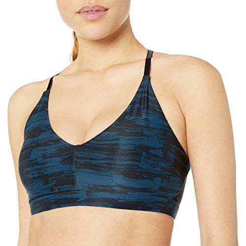 Core 10 Women's V-Neck Adjustable Yoga Sports Bra, Brushstroke, Medium