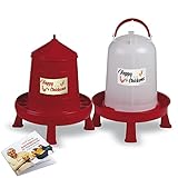 Pack Happy Chickens compuesto por Comedero con patas (8 kg) y Bebedero con patas (10 litros)