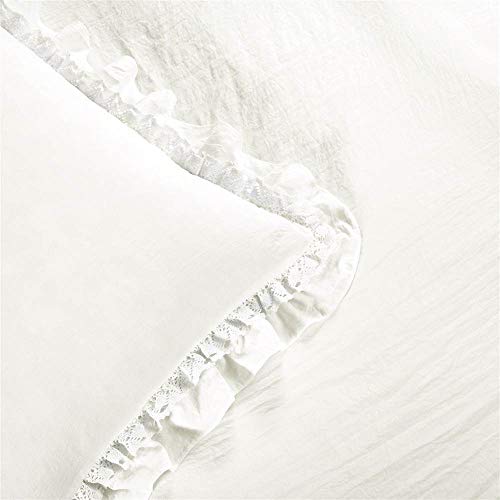 Lush Decor Ella Ruffle Lace Comforter, 2 Piece Set, Twin, Ivory - Cute Comforter - Twin Bedding Set - White Bedding - Coquette Decor - White Lace Trim - Ruffle Trim by Lush Decor - Image 3
