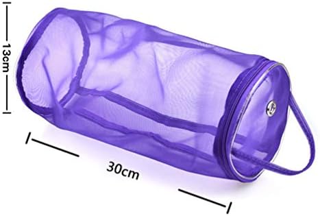 EXCEART Mesh Knitting Bag Yarn Storage Basket Organizer for Crochet Hooks Needles Wool Holder Organizer Bag