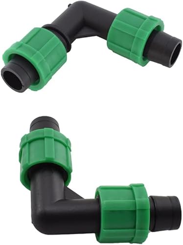 Miniatura 3 de Riego por goteo Accesorios de codo de 90 grados Conectores universales de acoplamiento en forma de L con bloqueo de púas para sistema de rociadores
