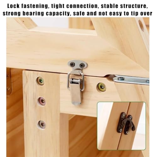 Silla de escalera de madera negra para espacios altos y orden 5